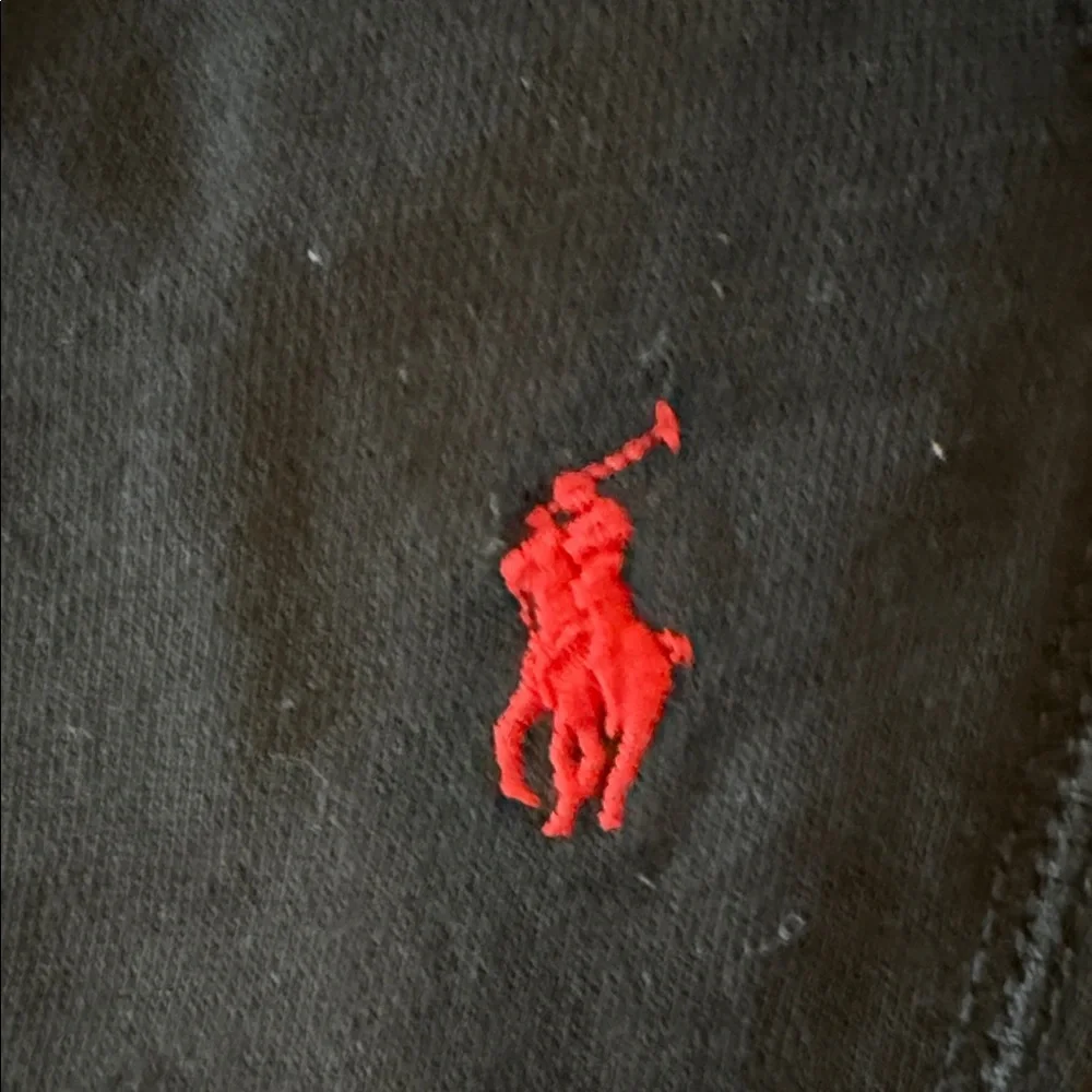 Polo Ralph Lauren Black Joggers with Red Logo 3XB
